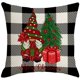 thumbnail image 2 of fundas de almohada de Navidad , funda de almohada de lino rústico para festividades,rojo y blanco, para sofá, sillón, decoración de Navidad(C)(4 piezas), 2 of 5