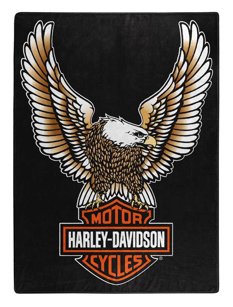 Harley-Davidson Fly High Large Raschel Throw Blanket, 60 x ...