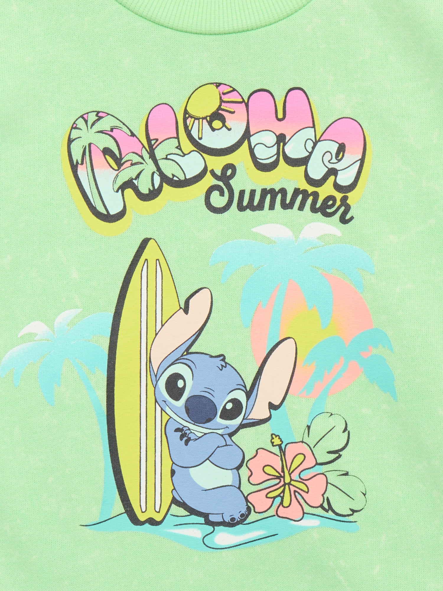 Disney Lilo & Stitch Baby Girls Sleeveless Graphic Romper with Matching Bucket Hat, 2-Piece Set, Sizes 0-3 Months- 24 Months