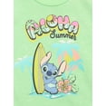 thumbnail image 4 of Disney Lilo & Stitch Baby Girls Sleeveless Graphic Romper with Matching Bucket Hat, 2-Piece Set, Sizes 0-3 Months- 24 Months, 4 of 8