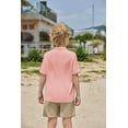 thumbnail image 4 of Arshiner Boy's 2 Piece Beach Outfit Short Sleeve Textured Button Down Shirt and Short Sets Summer Vacation Wear, 4 of 8
