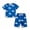 Blue, variant on Gyexs Boys Cotton Shorts Set 2 Piece Summer Clothes Toddler Excavator Print Cute Outfits White, 7-8 Years