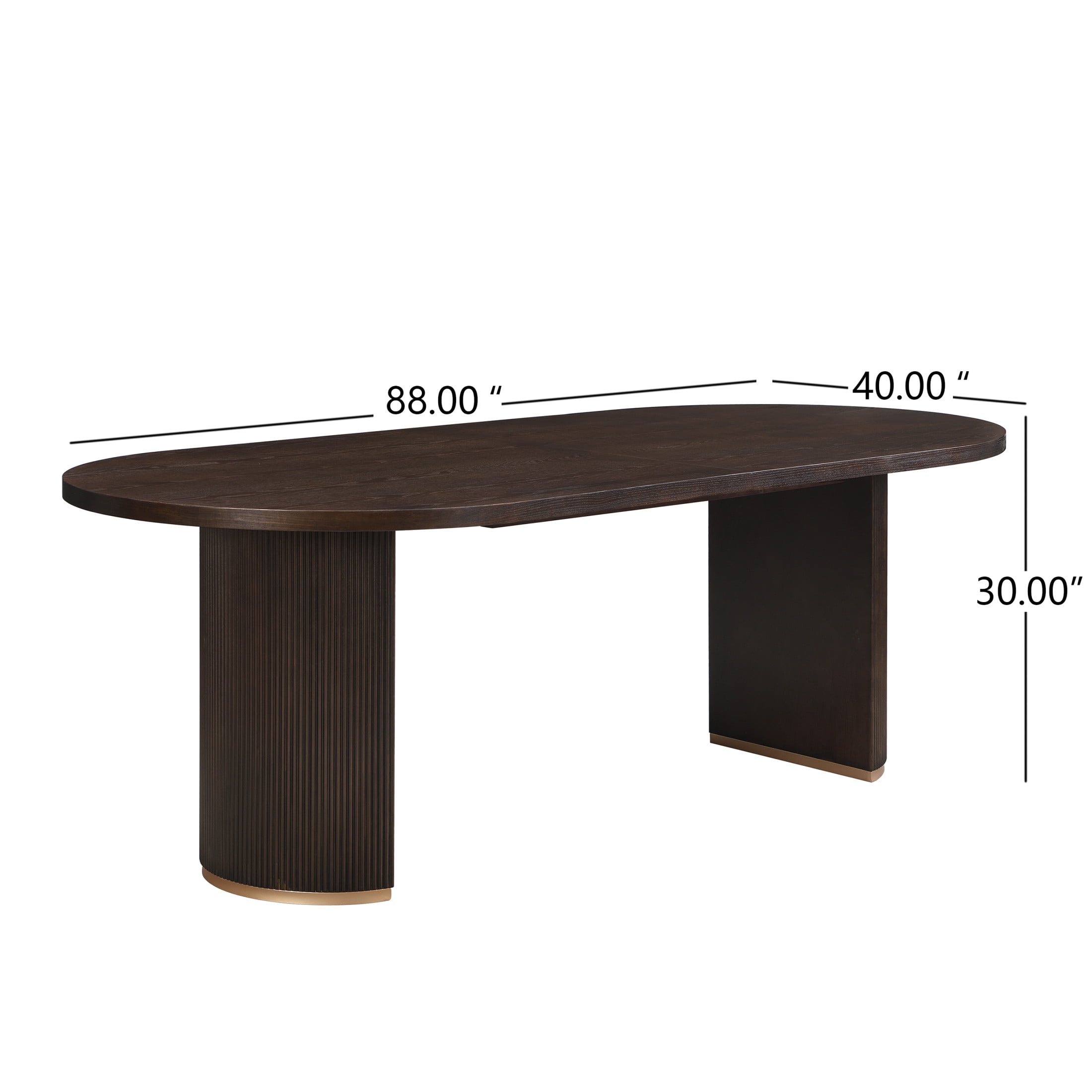 Christopher Knight Home Minimalist 88“ Oval Dining Table for 4-6, Espresso