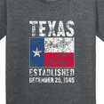 thumbnail image 4 of Inktastic Established December 29, 1845 Texas Flag Youth T-Shirt, 4 of 5
