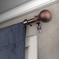 thumbnail image 2 of 5/8" Dia Adjustable 28"-48" single curtain rod with Maude Finials - Cocoa,(5710-287), 2 of 3