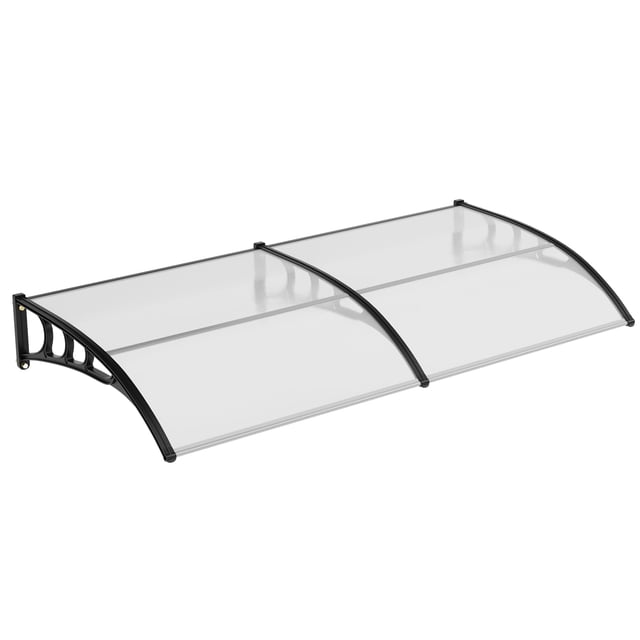 YUSAZENS 40x80 Inch Exterior Window Awning Canopy UV Rain Snow Sunlight Protection Transparent