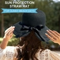 thumbnail image 5 of Sombrero de paja con lazo de 56 a 58 cm de circunferencia, sombrero de paja para mujer, sombrero de paja para playa de verano, sombrero para el sol con ala grande, sombrero para el sol, 5 of 5
