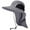 Light Grey, variant on UPF 50+ Unisex Water Resistant Wide Brim Sun Hat with Large Neck Flap Ponytail Fishing Hat for Men Women