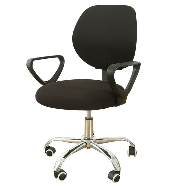 Moonsaad Stretch Office Computer Rotating Chair Split Cover, Spandex Seat Cover Chair Protector Slipcover