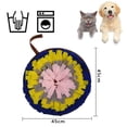 thumbnail image 4 of VONKY Chien de Compagnie Odeur Formation Reniflant Alimentation Rond Tapis Jouet Interactif Coussin Résistant à la Morsure Lavable Bleu, 4 of 6