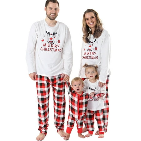 

Lovebay Christmas Family Matching Ugly Rudolph Pajamas Set Adult Kid Baby Jammies