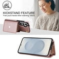 thumbnail image 6 of For Samsung Galaxy A55 5G RFID Blocking Protective Purse Wallet Case Magnetic Organ Style Flip Cover Multi-Card Slots Pocket With Detachable Shoulder Strap And Wrist Strap,Rose gold, 6 of 10