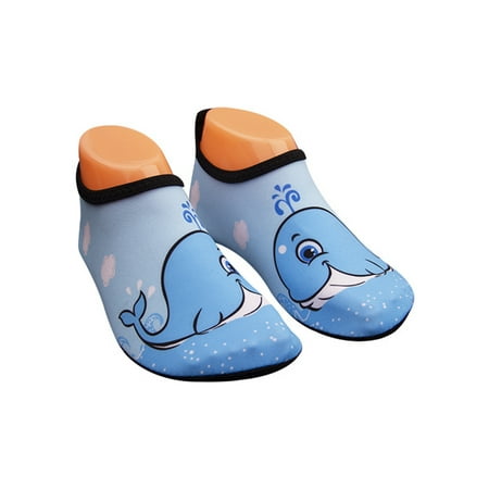 

Ymiytan Kids Water Shoes Barefoot Beach Shoe Slip On Aqua Socks Summer Comfort Anti-Slip Quick Dry Flats Fat Fish 5C-6C
