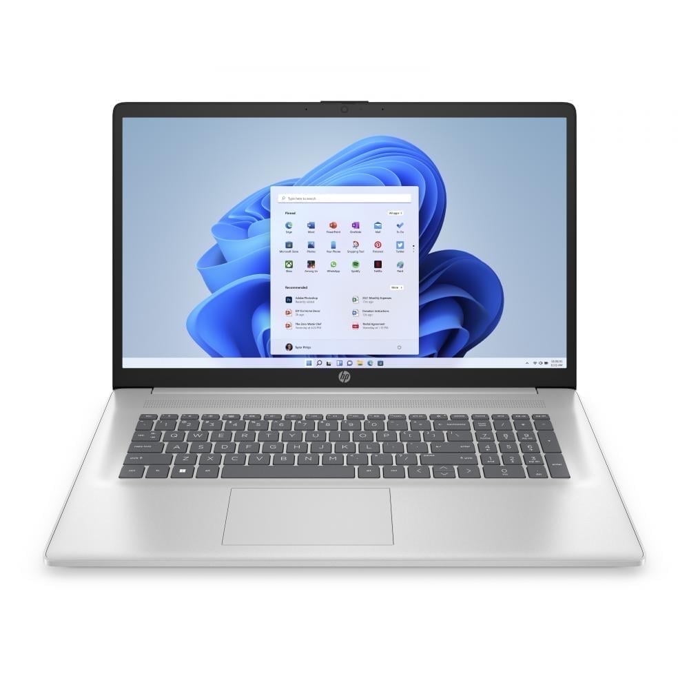 HP 17.3" FHD IPS Laptop, AMD Ryzen 5 7430U, 8GB RAM 512GB SSD, Windows 11 Pro, with VLT 64GB SD Card, Natural Silver