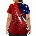 thumbnail image 5 of KDDYLITQ Independence Day Freedom Shirts for Women Patriotic 250 Years Birthday V Neck T-Shirts Freedom Printed 4th July Blouses Usa Star Stripes 2026 Short Sleeve Tees Wine 5XL, 5 of 6