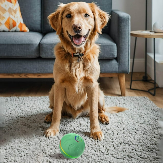 LLQkigsxse Jouet Interactif pour Chien à l'Épreuve des Mâchouillements, Jouet de Noël Automatique pour Chat, Jouet Interactif pour Chien Auto-Roulant, Jouet Intelligent à Distance pour Intérieur et Extérieur