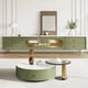 thumbnail image 2 of Table Modern Saddle Leather TV Cabinet Girl Monitor TV Stands Television Chest of Drawers Moveis Living Room Furniture for Tv My Lux Decor Round, 2 of 32