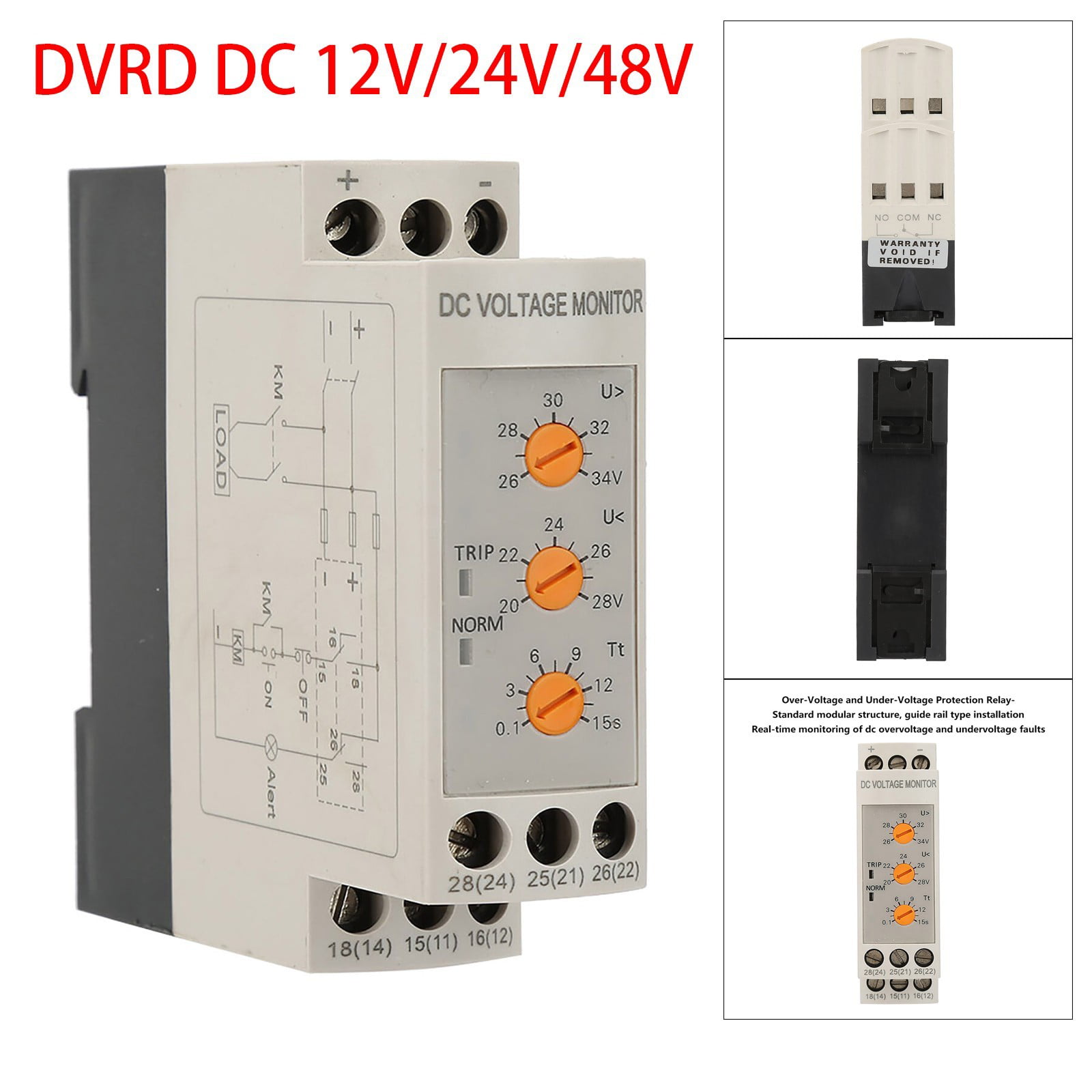 Closely Safe Durable for Office Household Undervoltage Relay Comfortably Under Voltage Protector 