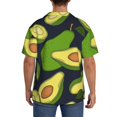 thumbnail image 5 of Gaeub Fresh Avocado Men's Lapel Short Sleeve Shirt, Relaxed Fit Shirt, Soft and Breathable for Outdoors Party Travel - XX-Large, 5 of 7
