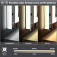 thumbnail image 4 of LED Mirror for Bathroom x Backlit + Front Lighted Bathroom Mirror with Lights HighDensity Double Light Strips Colors ShatterProof Fog and Brightness Memory, 4 of 8