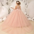 thumbnail image 3 of Drtj Lace Applique Flower Girl Dress Elegant Tulle Princess Ball Gown for Weddings First Communion & Pageants (Ages 2-16), 3 of 5