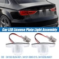 thumbnail image 2 of Unique Bargains 1 Pair Car 6000K White LED License Plate Light Assembly 34102-SLN-A01 2835SMD for Honda Civic 2012, 2 of 6