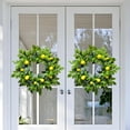 thumbnail image 6 of 18" Lemon Wreath for Front Door - Farmhouse Spring Summer Wreath with Lemons, Berries & Eucalyptus - Indoor/Outdoor Wedding Kitchen Wall Decor, 6 of 8