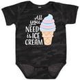 thumbnail image 3 of Inktastic All You Need is Ice Cream with Ice Cream Cone Boys or Girls Baby Bodysuit, 3 of 5