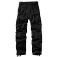 thumbnail image 3 of JuicyTrendz Men’s Cotton Cargo Work Pants Outdoor Trousers with Multi Pockets Black W30-L30, 3 of 6