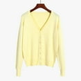 thumbnail image 5 of Baqcunre Sweaters For Women Ladies' Solid Tone Buttoned Mercerized Cotton Loose Sweater With Cardigan Jacket Hoodies For Women Womens Fall Fashion 2023 Yellow XXL, 5 of 6