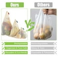 thumbnail image 6 of EEEkit 6pcs Reusable Organic Cotton Mesh Produce Bags, Organic Cotton Vegetable Fruit Grocery Bags with Tare Weight Tag and Drawstring, Washable Grocery Shopping Storage Bags for Snacks, 6 of 9