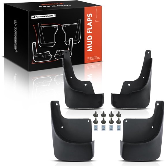 A-Premium Set of 4PCS Mud Flaps Splash Guards Mudguards Mudflaps with Hardware Kits Accessory Compatible with Suzuki Grand Vitara 1999-2005, Sport Utility, Front LH RH and Rear LH RH