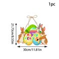 thumbnail image 2 of Easter Decorative Wreath with Bunny Paper Door Hanger for Easter Party Decorations, 2 of 3