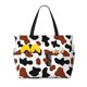 thumbnail image 1 of Fotbe Brown Black Cow Bolsa de Viaje para Playa - Resistente al Agua, Bolsa Tote de Gran Capacidad y Ligera con 7 Bolsillos para Mujeres y Hombres, 1 of 7