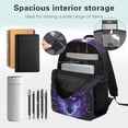 thumbnail image 5 of Pzuqiu Galaxy Wolf Kids Backpack for Elementary Students Ages 6-12 with Adjustable Straps Large Capacity 17 Inch School Bag Breathable for Back to School Daily Use Travel, 5 of 7