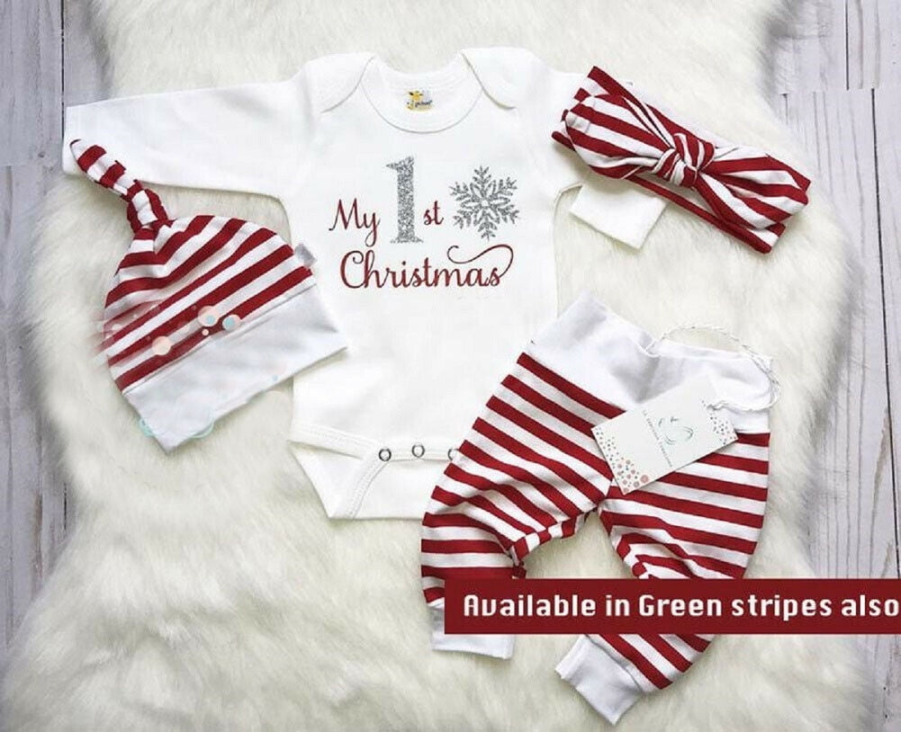 my first christmas infant outfit