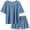 Navy Blue, variant on Ekouaer Women's Waffle Knit Two Piece Lounge Set, Soft Matching Outfits for Daily Wear, Casual Shorts Set with Pocket