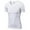 White, variant on Men Compression Tops Short Sleeve Sports Fitness Quick Dry V-neck T-Shirt