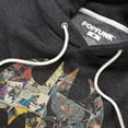 thumbnail image 2 of Batman 80Th Shield Unisex Adult Slim Fit Pull-Over Heather Hoodie, Charcoal, Large, 2 of 5