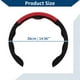 thumbnail image 4 of Funda para volante de cuero artificial PU ABS Protector de volante de coche Negro Rojo 1 Pc, 4 of 6