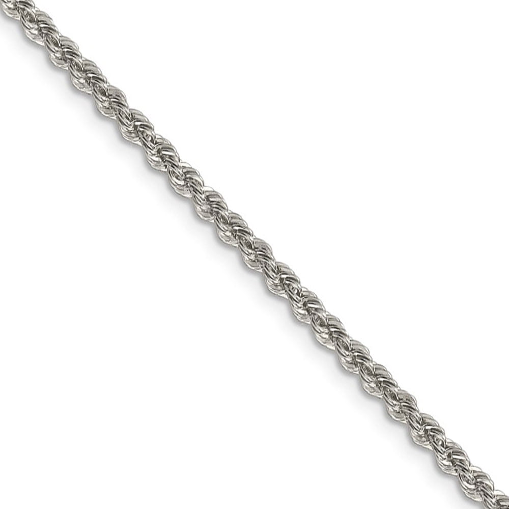 2.5mm Sterling Silver Solid Rope Chain 