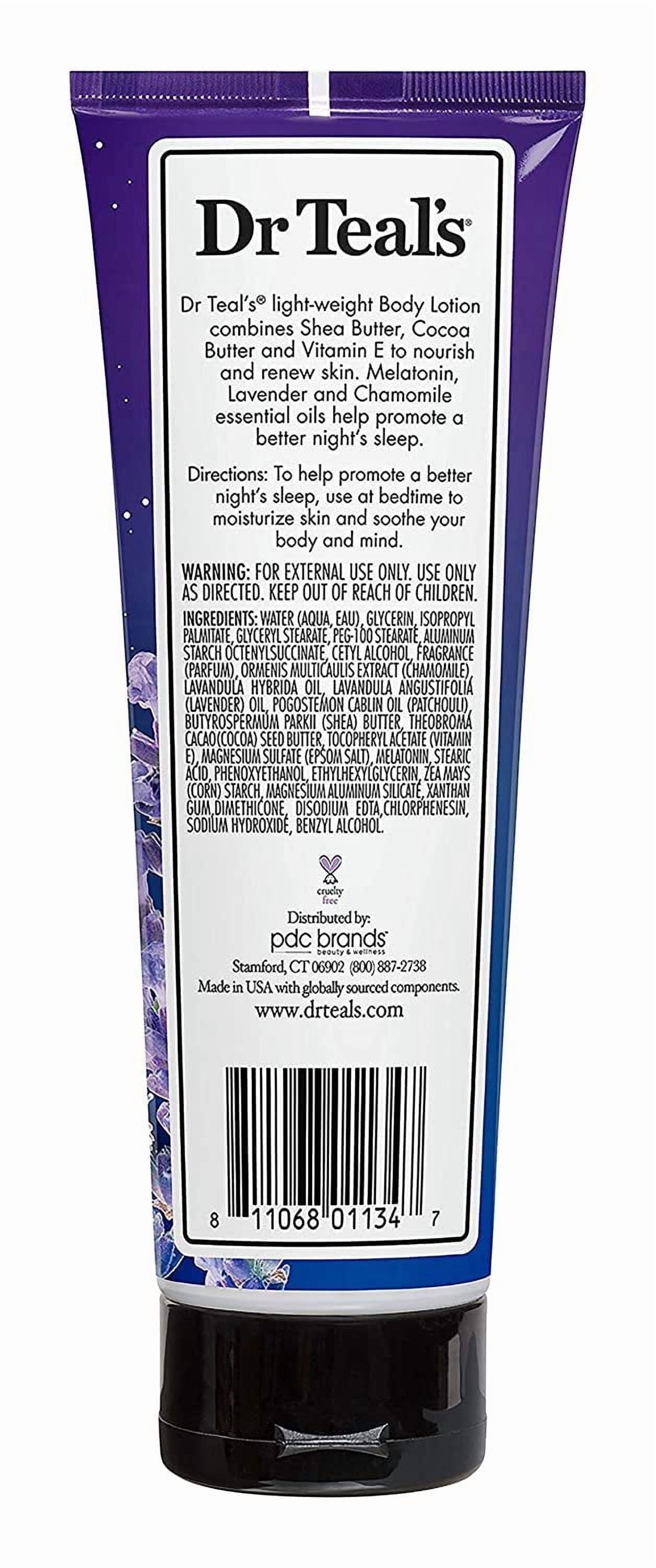 Dr Teals Melatonin Sleep Body Lotion, 8 Oz, 3 Pack