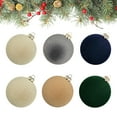 thumbnail image 2 of OIUR 12 Pcs Velvet Christmas Ball Ornaments 2.4 Inches Flocked Shatterproof Plastic Balls Xmas Tree Hanging Decorations for Holiday Party Home Decor, 2 of 6