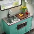 thumbnail image 3 of TORVA Stainless Steel Countertop with Integrated Deep Sink Left, For Van Galley RV Kitchen（2 pack）, 3 of 9