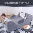 thumbnail image 6 of Toddler Bed, Child Bed for Kids with Extra Safty Broad, Standard Crib Size Toddler Bed, Certified Fabric Toddler Beds,Toddler Flood Bed, 6 of 8