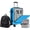 Blue, variant on SmileLine 20 Inch Lightweight Hardside Expandable Carry-On Suitcase with Front Pocket,Orange