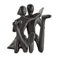 thumbnail image 4 of Brown Cast Iron Abstract Couple Reading Book Together Sculpture - Tabletop Figurine For Desks or Shelves, 4 of 9