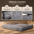 thumbnail image 5 of Lofka 3 Piece Patio Furniture Set, All Weather Wicker Outdoor Rocking Chair Set with Thick Soft Cushions and Tempered Glass Coffee Table, Outdoor Seating Set for Backyard Balcony Porch Garden, Gray, 5 of 11