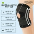 thumbnail image 5 of Hsing Knee Brace for ACL/MCL Support - Adjustable Compression Stabilizers, Meniscus & Arthritis Relief - (Black, Large), 5 of 6