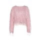 thumbnail image 4 of TRKIYQC Suéter recortado para mujer, prendas de punto cortas con borlas y cuello redondo de manga larga de color liso, suéteres de punto con ombligo TRKIYQC moda, 4 of 9